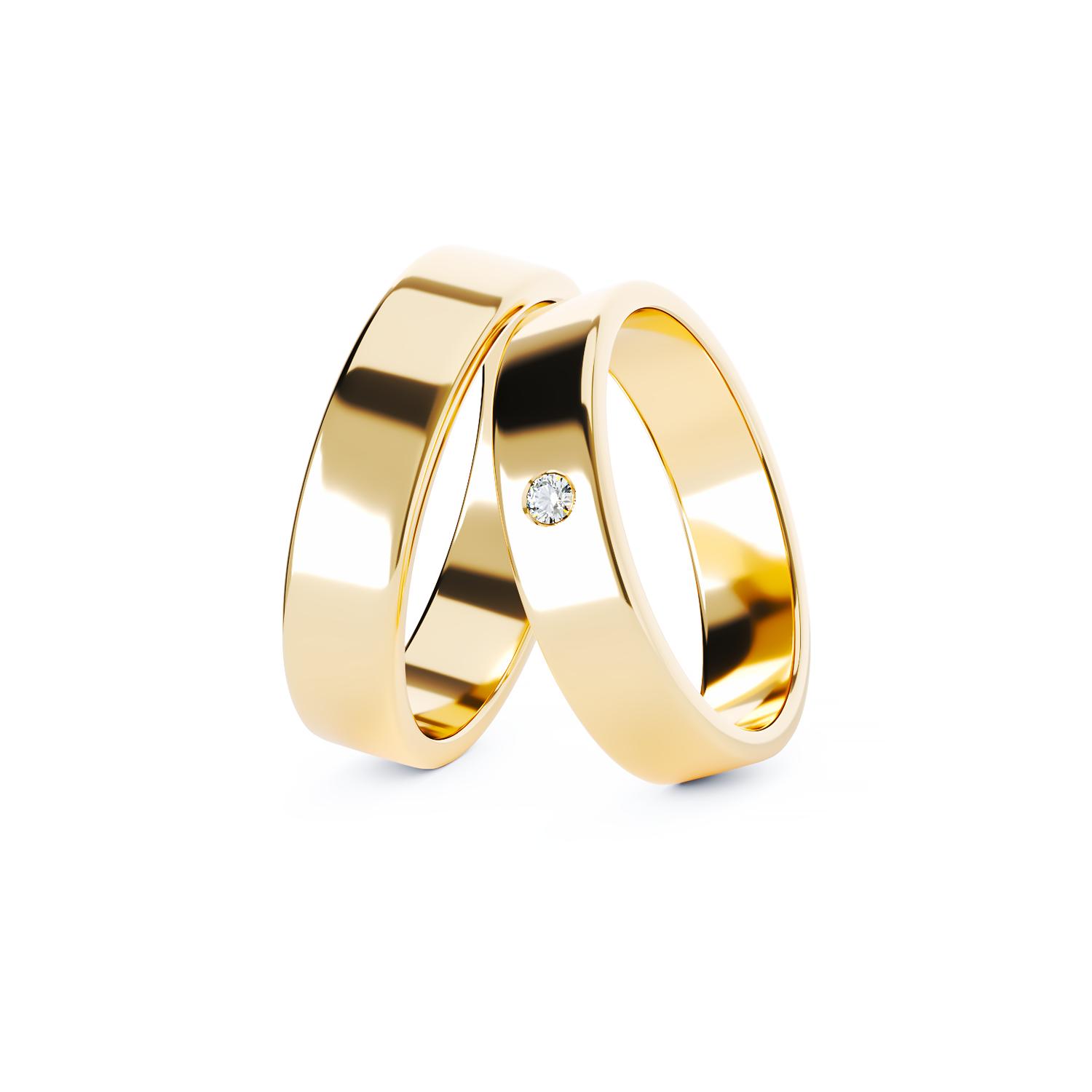 C441 gold wedding rings